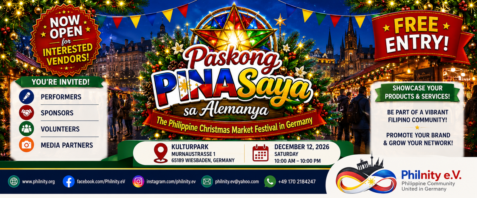Paskong PINASaya sa Alemanya — The Philippine Christmas Market Festival in Germany